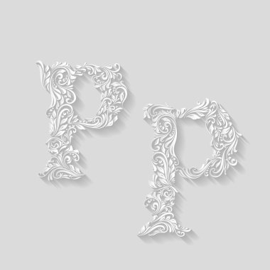 Çiçek mektup p dekore edilmiş