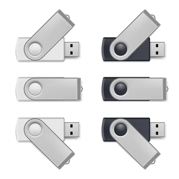 USB Flash Set — стоковый вектор