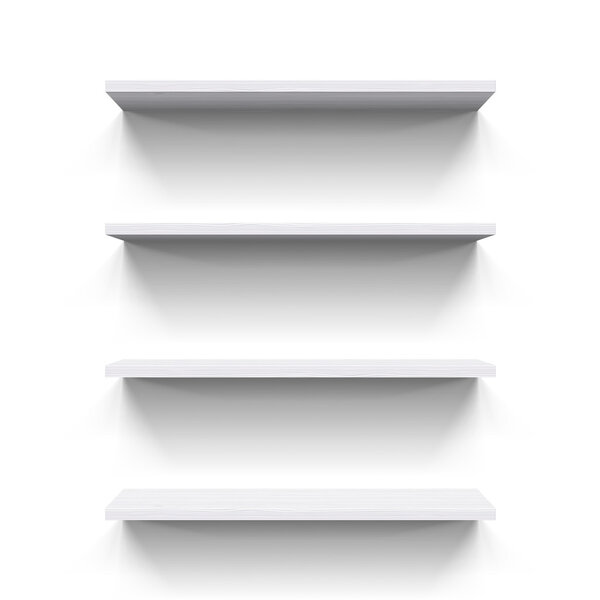 Horizontal wooden Shelves