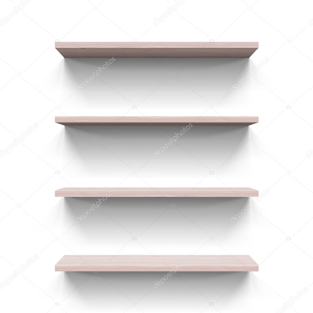 Horizontal wooden Shelves