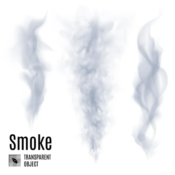 Set of transparent smoke — Stock Vector