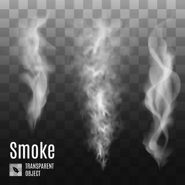 Conjunto de fumaça transparente —  Vetores de Stock