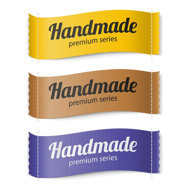 Labels Handmade series — Stock Vector