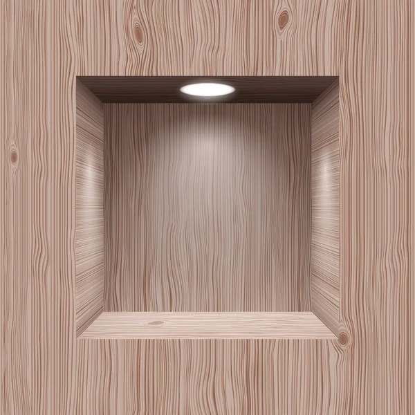 Niche en bois pour la présentation — Image vectorielle