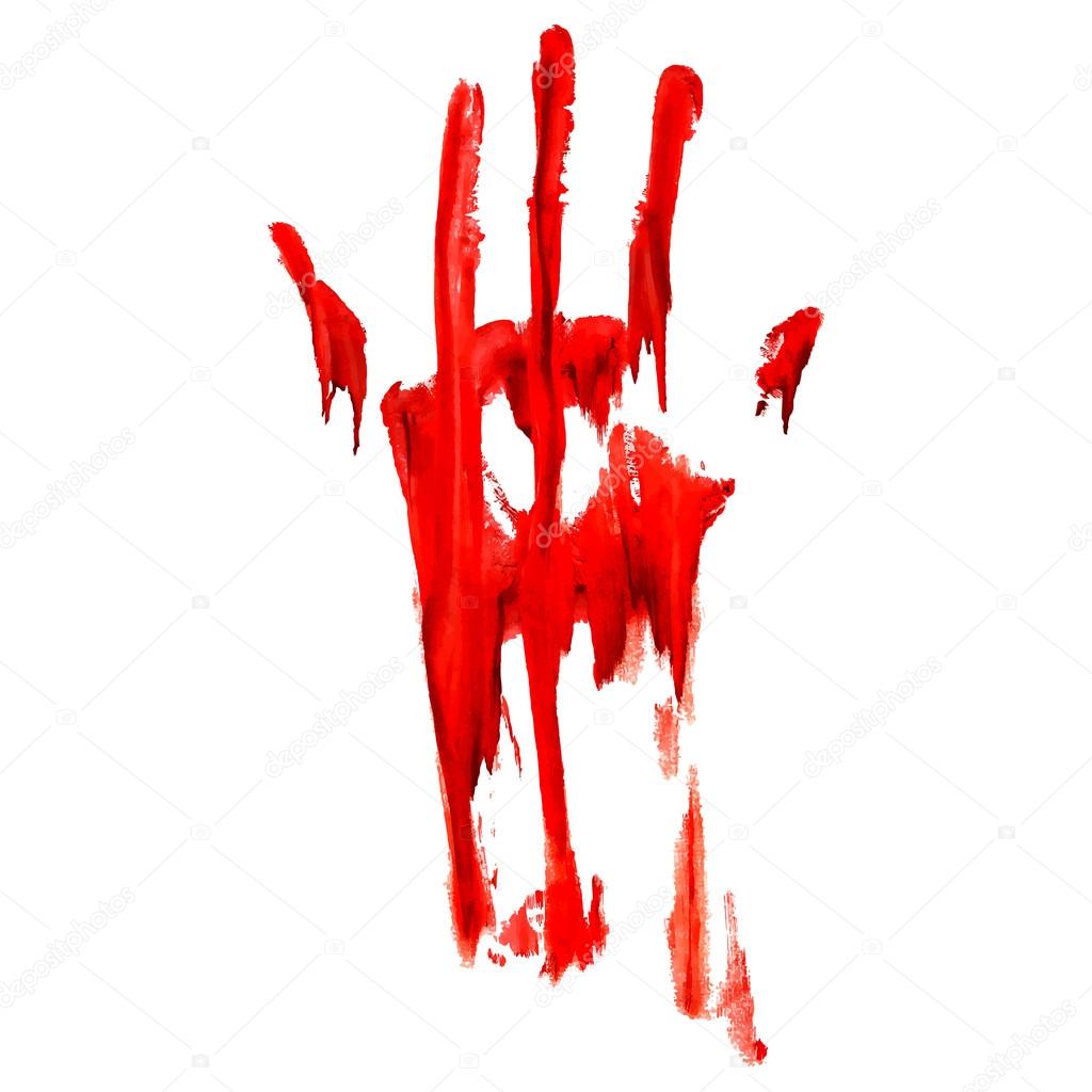 Bloody Hand Print Svg Bloody Handprint Svg Dripping Blood Handprint