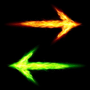 Two fire arrows clipart