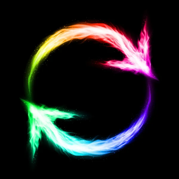 Circular blazing arrows — Stockvector