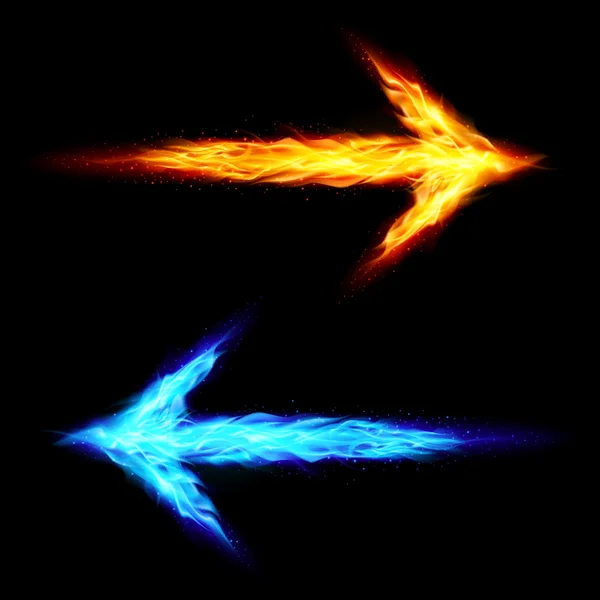 Two fire arrows — Wektor stockowy