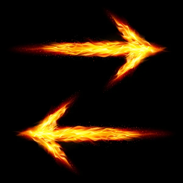 Two fire arrows — 图库矢量图片