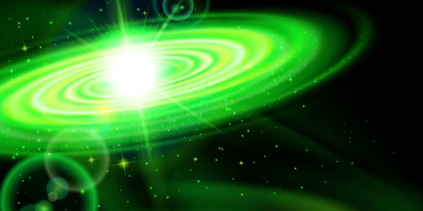 Galassia verde — Vettoriale Stock