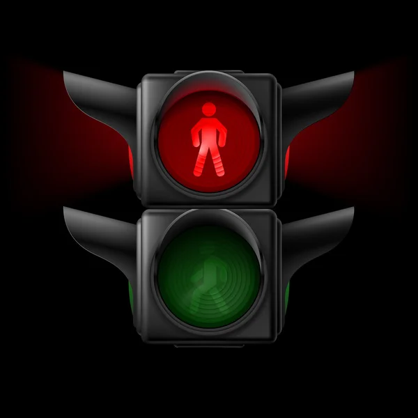 Pedestrian traffic light — Stock Vector