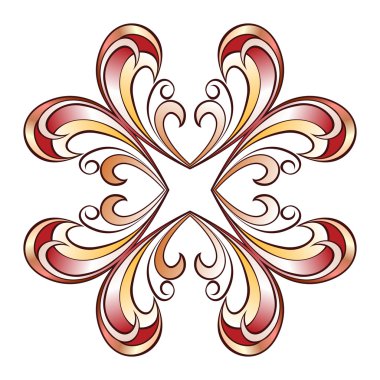 Süslü çiçek desenli