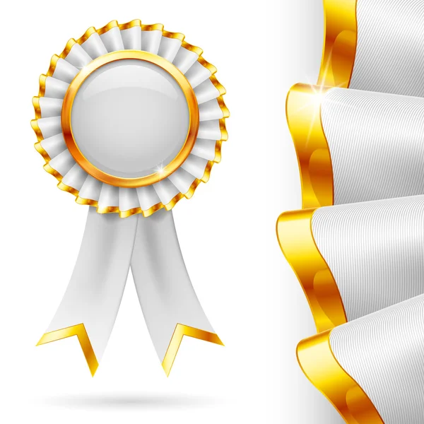 White award ribbon — Stock Vector