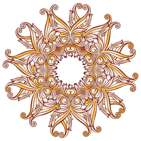Украшенный цветочный узор на белом — стоковый вектор