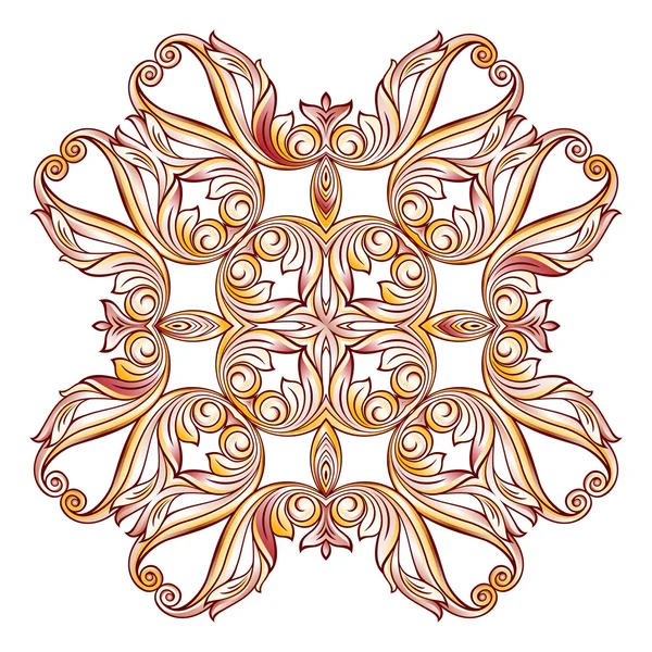 Украшенный цветочный узор на белом — стоковый вектор
