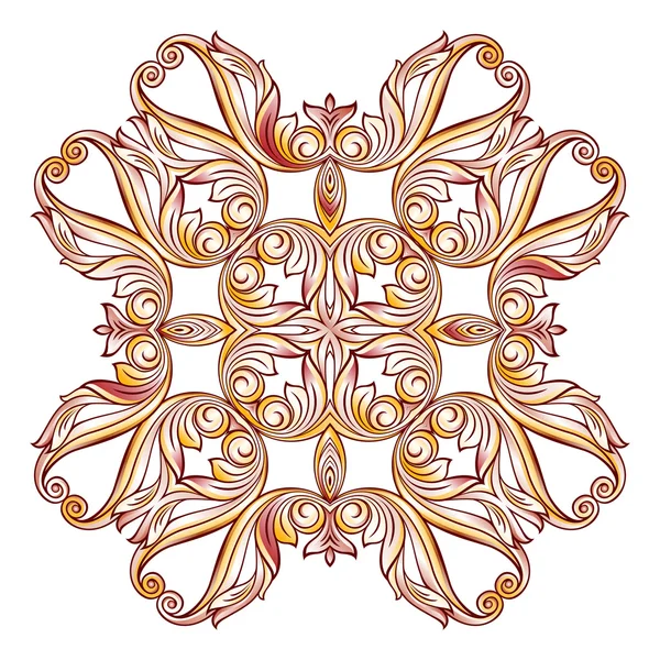 Padrão floral ornamentado em branco — Vetor de Stock