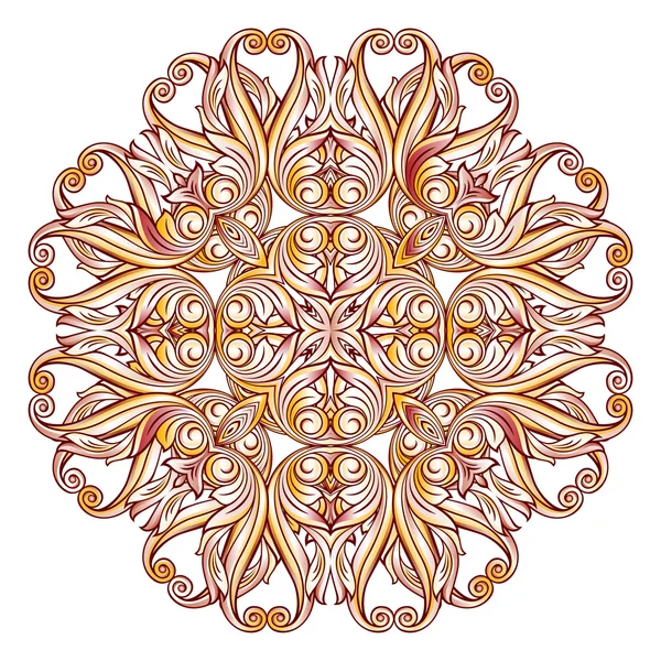 Ornate floral pattern on white — Stock Vector