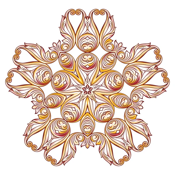 Orné motif floral sur blanc — Image vectorielle