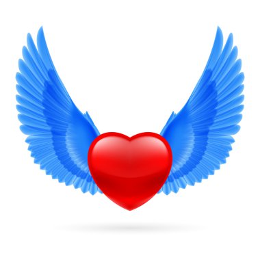 Heart with raised wings