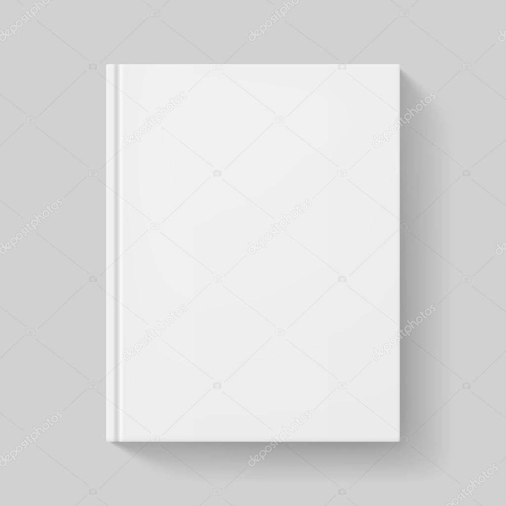 White book. Illustration on gray background for design