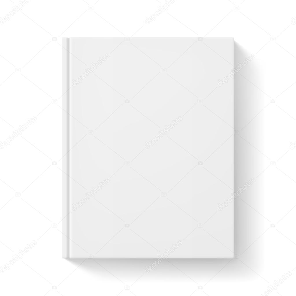 White closed book. Illustration on white for design