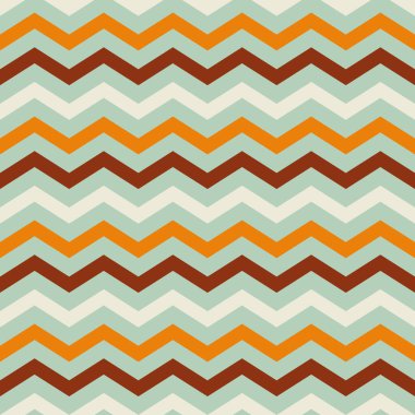 Soyut Yatay Zigzag Retro Deseni Bej, Açık-Mavi, Kahverengi, Turuncu Renkler. Şablon Banner Sosyal Medya Reklamcılığı için arkaplan