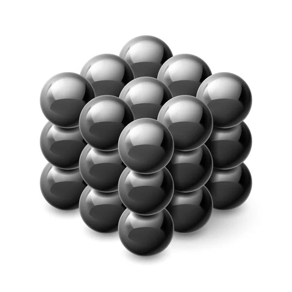 Cube de boules magnétiques — Image vectorielle