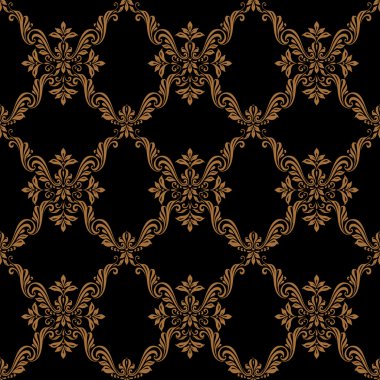 Sorunsuz vintage çiçek desenli arka plan lüks stil