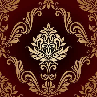 Çiçek Dikişsiz vintage desen arka plan lüks stil