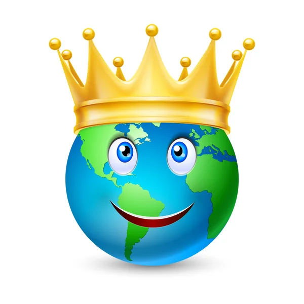 世界中の黄金の王冠 — ストックベクタ
