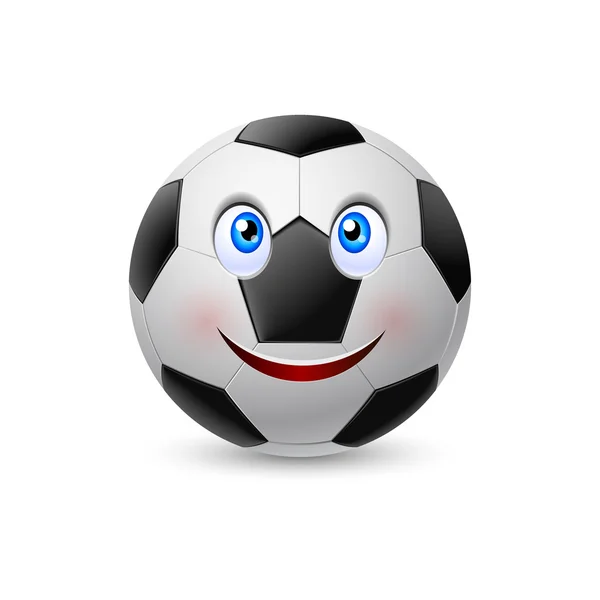 Усміхнене обличчя на футболі — стоковий вектор