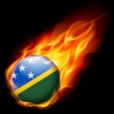 Yuvarlak parlak simge solomon Adaları