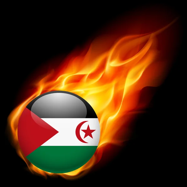 Runde Ikone der arabischen Demokratischen Republik Sahrawi — Stockvektor