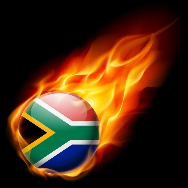 Icône ronde brillante d'Afrique du Sud — Image vectorielle