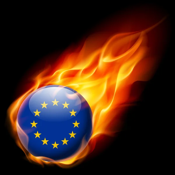 Okrągła ikona Unii Europejskiej — Wektor stockowy