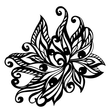 Beyaz arka plan üzerinde izole dekorasyon için çiçek öğe