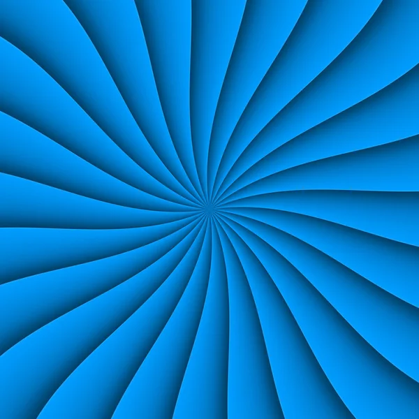 蓝色背景的抽象形式风扇与弯曲线的设计 — 图库矢量图片
