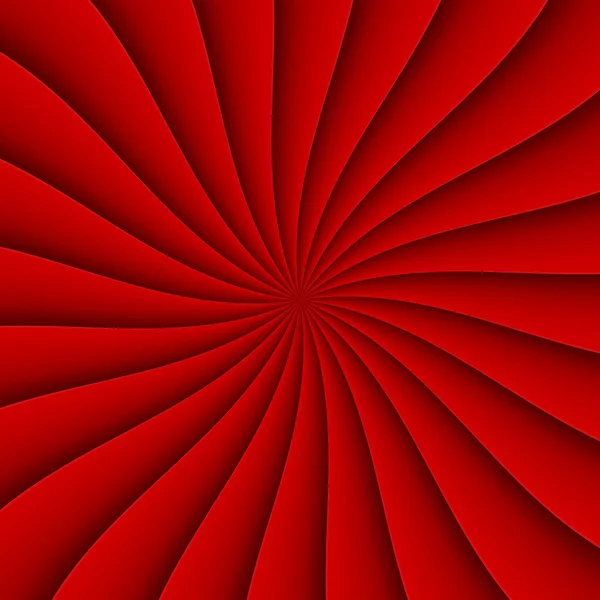 Fondo rojo en forma abstracta abanico con línea de flexión para diseño — Archivo Imágenes Vectoriales