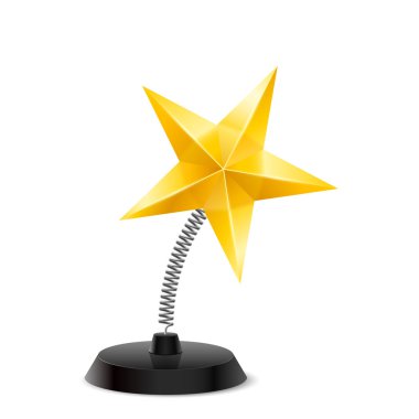 Bahar parlak altın yıldız şeklinde tablo Hediyelik eşya