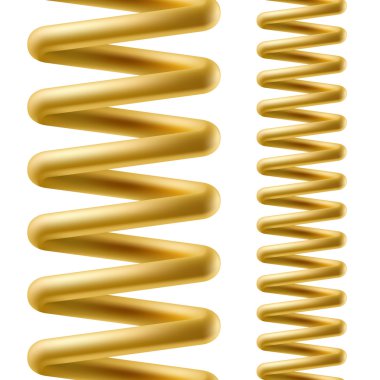 Beyaz arka plan üzerinde metal sarı bahar