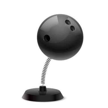 Bahar bowling için siyah top şeklinde tablo Hediyelik eşya