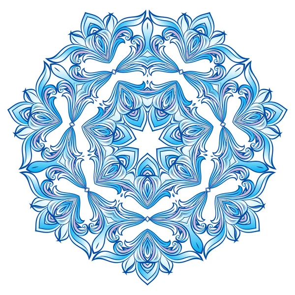 Ilustración de copo de nieve azul — Vector de stock