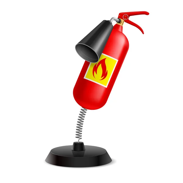 Souvenir at the spring in form extinguisher on the white background — Stock Vector