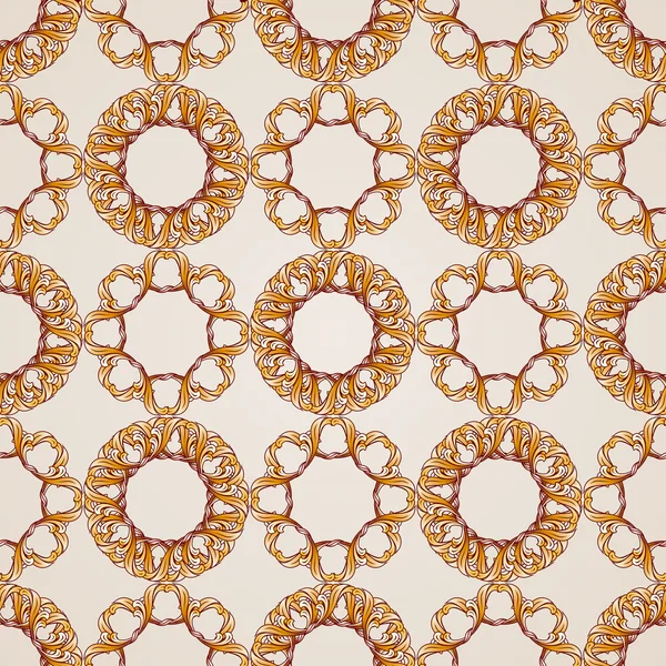 Бесшовный абстрактный цветочный узор в виде виноградных лоз на бежевом фоне — стоковый вектор