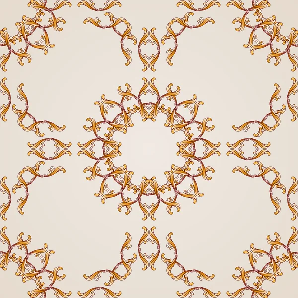 Gorizontal 葡萄树的形式无缝抽象花卉图案 — 图库矢量图片