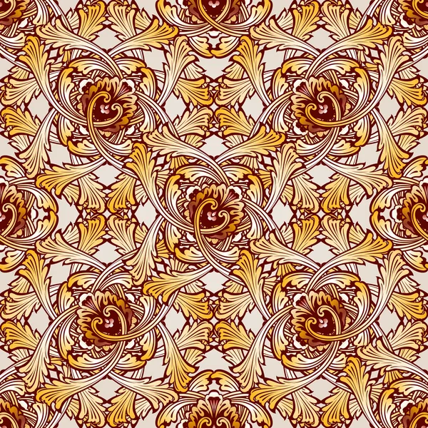 Очень насыщенный бесшовный абстрактный цветочный узор в виде лозы — стоковый вектор
