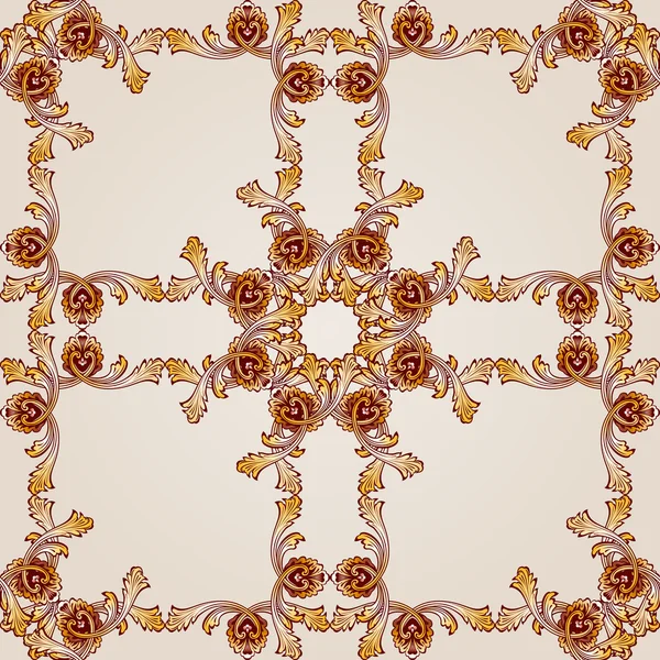 Patrón floral abstracto sin costuras saturado en forma de marcos adornados — Vector de stock