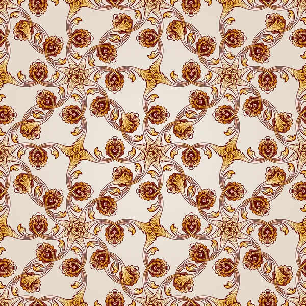 Бесшовный абстрактный цветочный узор в виде сетки из виноградных лоз и цветов — стоковый вектор