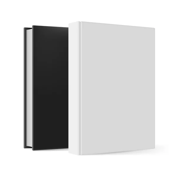 Zwart-wit boeken. Illustratie op wit voor ontwerp — Stockvector