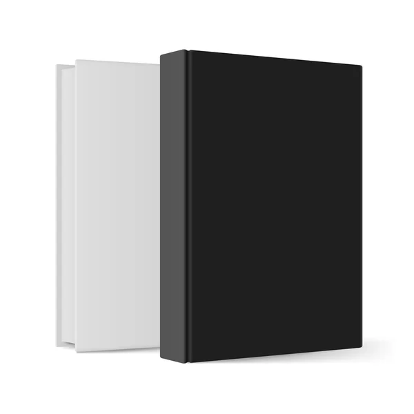 Livres en noir et blanc. Illustration sur fond blanc pour le design — Image vectorielle